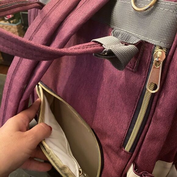 LeQueen Mauve Diaper Mommy Backpack - Picture 10 of 15